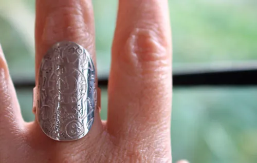 Voyage dans le temps, bague engrenage d’horloge steampunk en argent