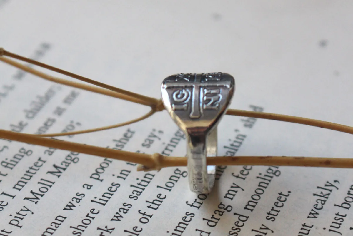 XC IC NIKA, bague chrétienne en argent
