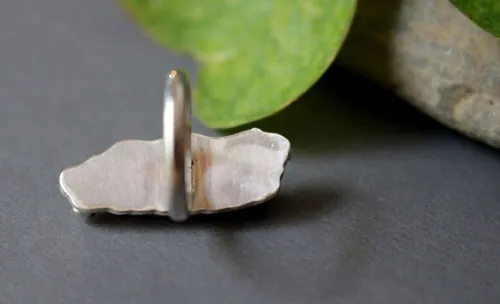 Zéphyrine, bague pierre au choix en argent avec onyx, œil de tigre, howlite, agate rouge ou agate verte