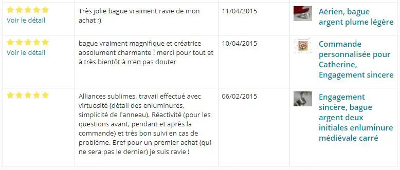 Avis acheteurs Emmanuelle Guyon