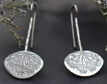 Boucles d’oreilles dents de lion en argent