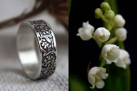 Bague et fleurs de muguet