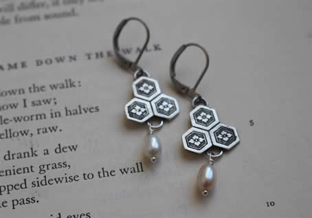 Boucles d’oreilles Fleur de châtaigne d’eau