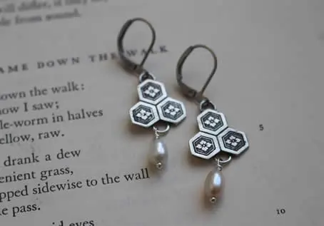Boucles d’oreilles Fleur de châtaigne d’eau