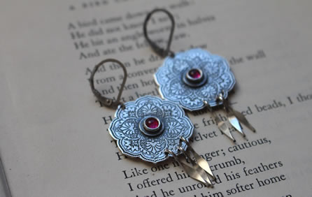 Boucles d’oreilles La rose d’orient