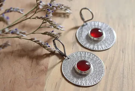 Boucles d’oreilles disque solaire
