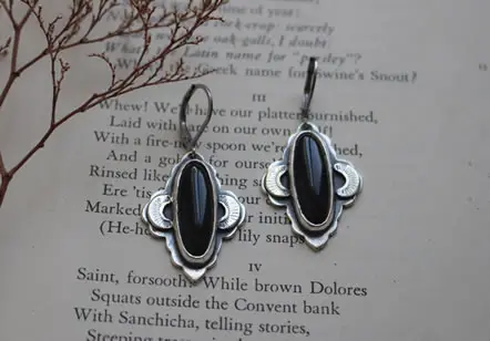 Boucles d’oreilles lune d’onyx