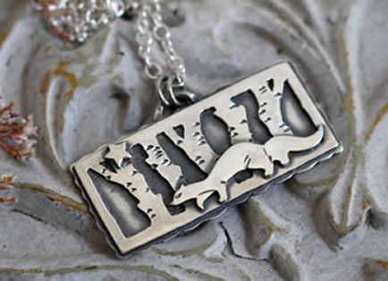 Pendentif <u>Suivre son étoile</u> avec une belette</a>, reflet de l’affection et de la vigilance pour les celtes