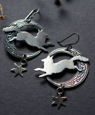 Boucles d’oreilles Le renard de la lune