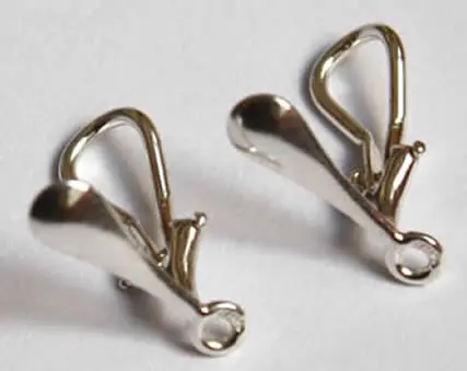 Attaches de boucles d’oreilles pour oreilles non-percées en argent massif