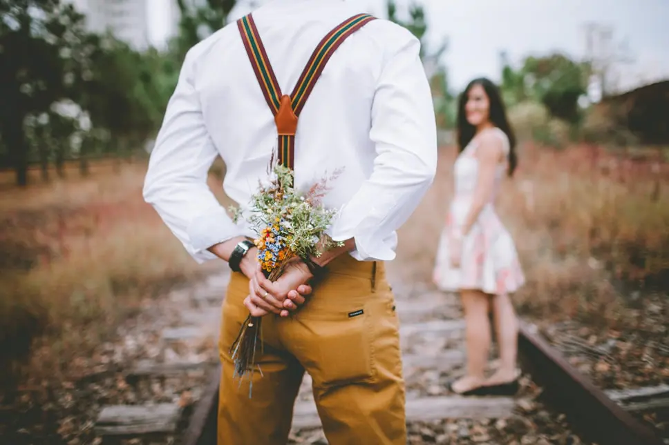 Bouquet de fleurs pour la Saint-Valentin symbolisant l’amour