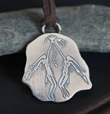 Collier reproduction d’une peinture rupestre aborigène