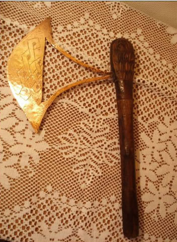 Hache de cuivre katanga, afrique