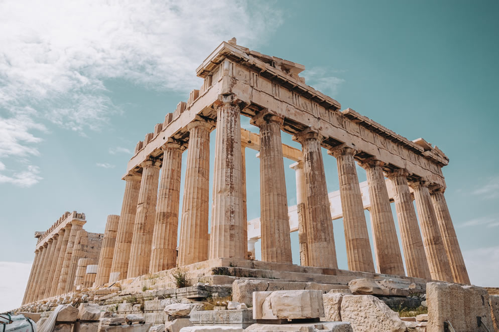 Temple grec antique de l’acropole d’Athènes