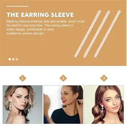 Manchon de goujon boucles d’oreilles invisibles boucles d’oreilles protecteurs anti-perçage espaceurs d’oreille transparents manches de boucle d’oreille