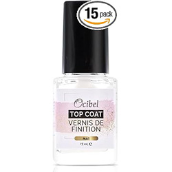 Vernis de finition top coat mat sans UV pour manucure, faux ongles et nail art